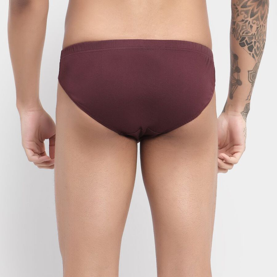 Men's Cotton Brief, वाइन, large image number null